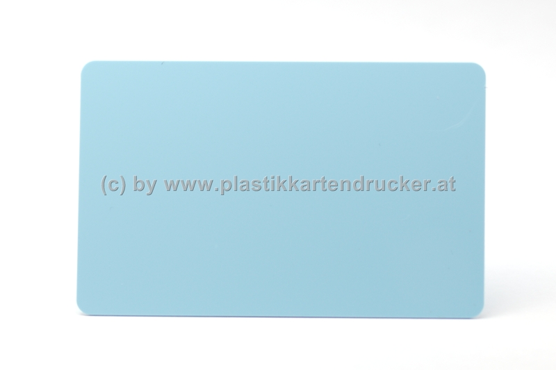 Plastikkarten hellblau 0,76mm