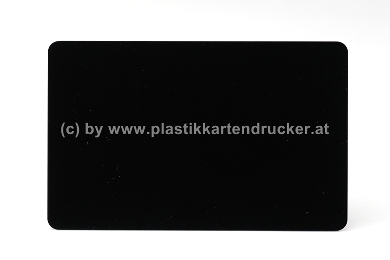 Plastikkarten schwarz 0,76mm matt (Kern weiß)