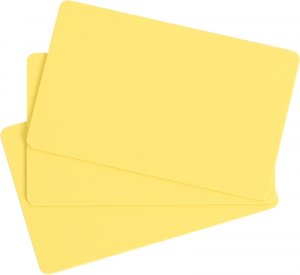 Plastikkarten gelb 0,76mm  (Lebensmittelzertifiziert)