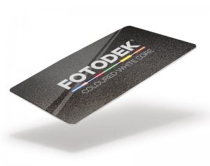 Plastikkarte schwarz glitzernd 100 Stk.