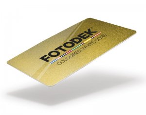 Plastikkarte gold glitzernd 100 Stk.