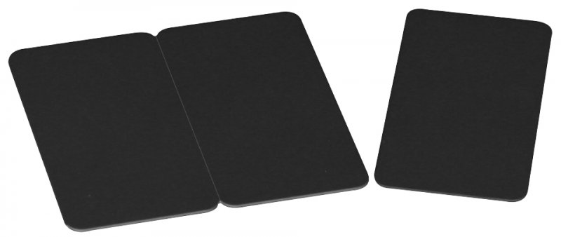 Plastikkarten schwarz 0,76mm 3-geteilt