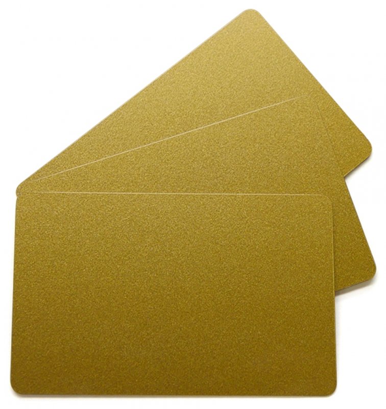 Plastikkarten gold 0,76mm  (Lebensmittelzertifiziert)